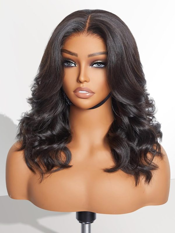 LUVME HAIR 16'' Straight Lace Front Wigs Human Hair 13x4 Pre Cut Lace Glueless Human Hair Wig Pre Plucked Long Straight Black Wig For Women 180 Density - Image 68
