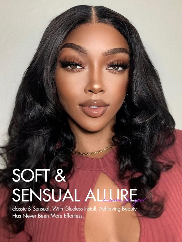 LUVME HAIR 16'' Straight Lace Front Wigs Human Hair 13x4 Pre Cut Lace Glueless Human Hair Wig Pre Plucked Long Straight Black Wig For Women 180 Density - Image 69