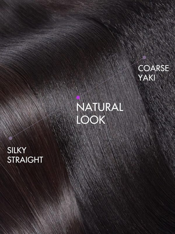 LUVME HAIR 16 Inch Yaki Straight Human Hair Wigs Pre Cut 5x5 Glueless HD Lace Closure Wig Pre Plucked Natural Black - Image 5