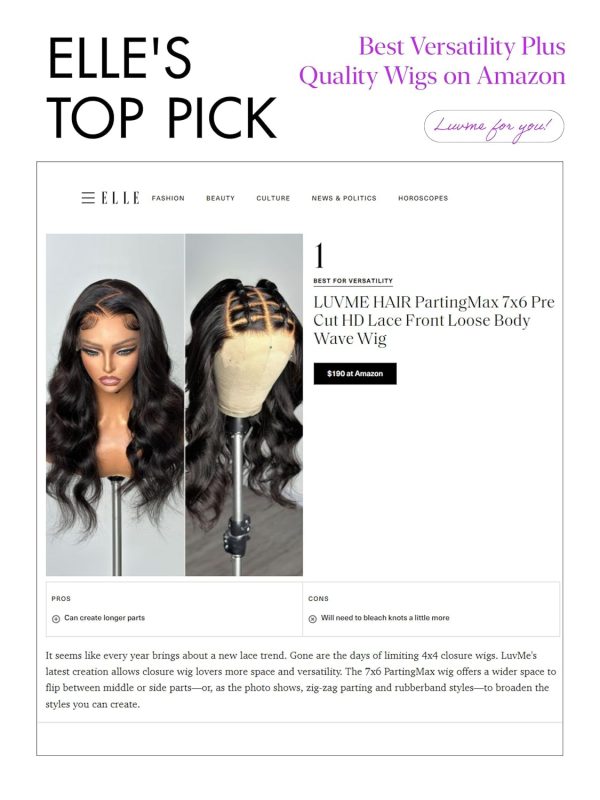 LUVME HAIR 7x6 HD Lace All-Day Comfort Wig 200% Density Hair PartingMax Lace Wigs Highlight Color Loose Body Wave Lace Front Wigs Human Hair Pre Cut Plucked Lace Frontal Glueless 20 Inches Mix Brown - Image 5