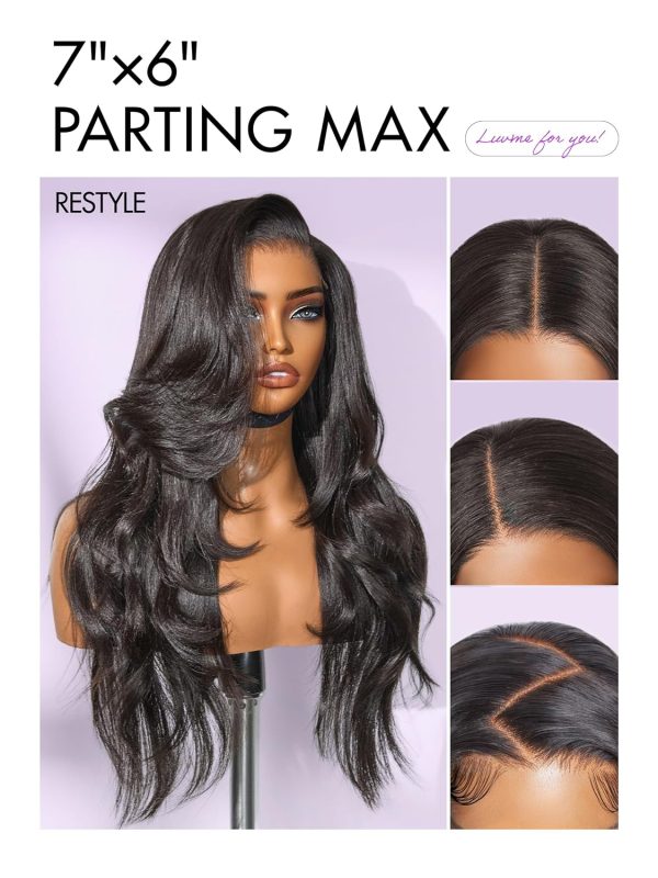 LUVME HAIR 7x6 HD Lace All-Day Comfort Wig 200% Density Hair PartingMax Lace Wigs Highlight Color Loose Body Wave Lace Front Wigs Human Hair Pre Cut Plucked Lace Frontal Glueless 20 Inches Mix Brown - Image 24